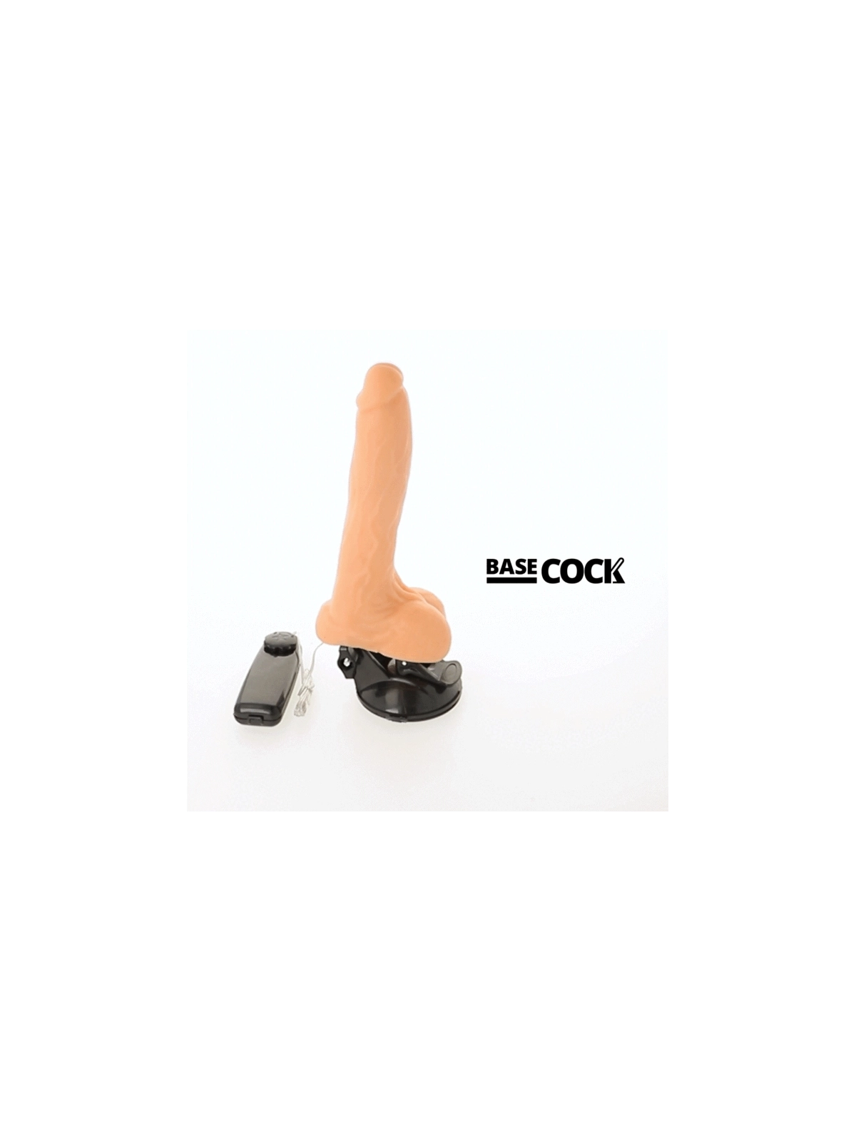 Realistischer Vibrator mit Fernbedienbares mit Hoden 20 cm -O- 4 cm von Basecock