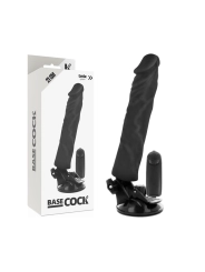 Realistischer Vibrator mit Fernbedienbares Schwarz 21 cm -O- 4 cm von Basecock