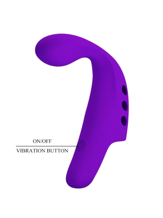 Gorgon Purple Wiederaufladbarer Fingervibrator von Pretty Love Smart