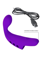 Gorgon Purple Wiederaufladbarer Fingervibrator von Pretty Love Smart