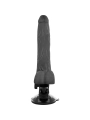 Realistischer Vibrator mit Fernbedienbares Schwarz mit Hoden 20 cm -O- 4 cm von Basecock