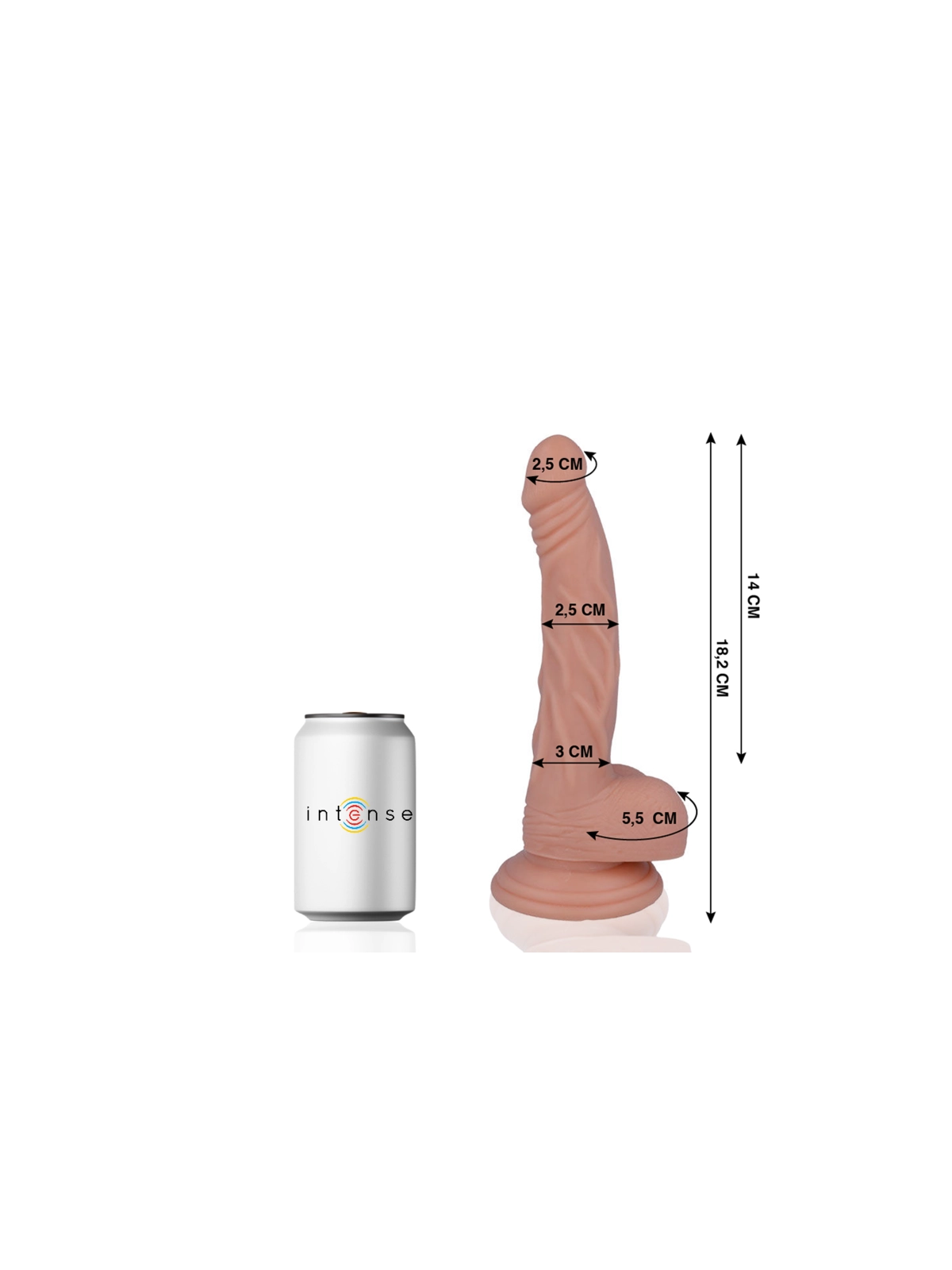 Mr 12 Realistischer Dildo 18.2 cm -O- 2.5 cm von Mr. Intense