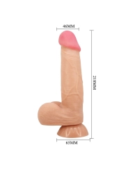 Sliding Skin Series Realistischer Dildo mit Gleitendem Beige-Saugnap 21,8 cm von Pretty Love High Grade