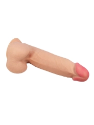 Sliding Skin Series Realistischer Dildo mit Gleitendem Beige-Saugnap 21,8 cm von Pretty Love High Grade