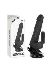 Realistischer Vibrator mit Fernbedienbares Schwarz 18.5 cm -O- 4cm von Basecock