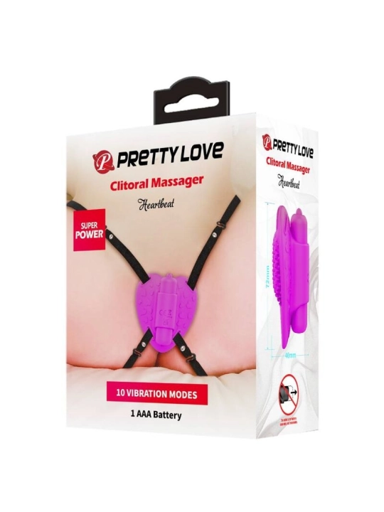 Heartbeat Clitoris Massager 10 Vibrationsmodi Lila von Pretty Love Flirtation