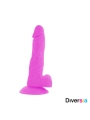 Flexibler Vibrierender Dildo Lila 18 cm -O- 4 cm von Diversia