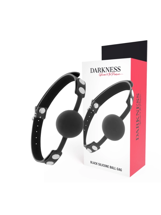 Knebel aus Schwarzem Silikon von Darkness Bondage