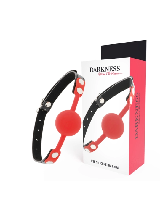 Knebel aus Rotem Silikon von Darkness Bondage