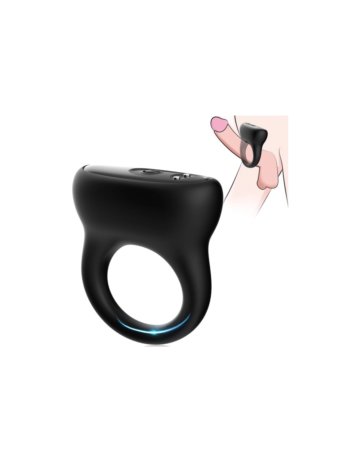 Ringvibrator Schwarz von Armony For Him