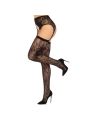 Spitzen-Oberteilhöchste & Gartergürtel Schwarz von Leg Avenue Hosiery