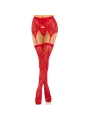 SPITZEN-OUVERTSTRUMPFHOSE ROT ONE SIZE (S-L) VON LEG AVENUE