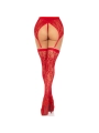 SPITZEN-OUVERTSTRUMPFHOSE ROT ONE SIZE (S-L) VON LEG AVENUE