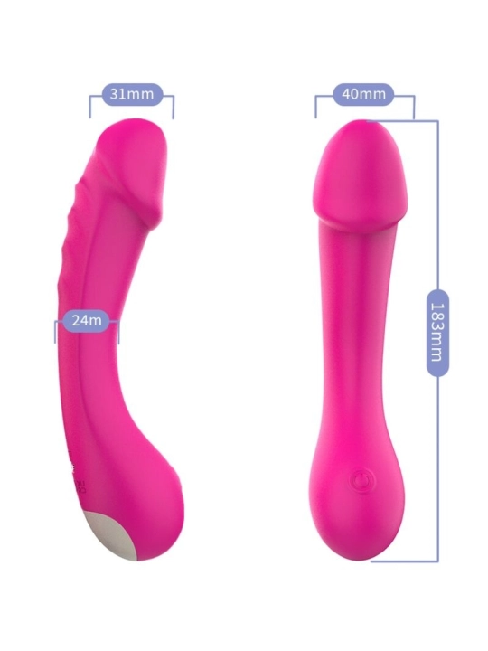 Dildo Vibrator G-Spot Silikon Fuchsia von Armony Vibrators