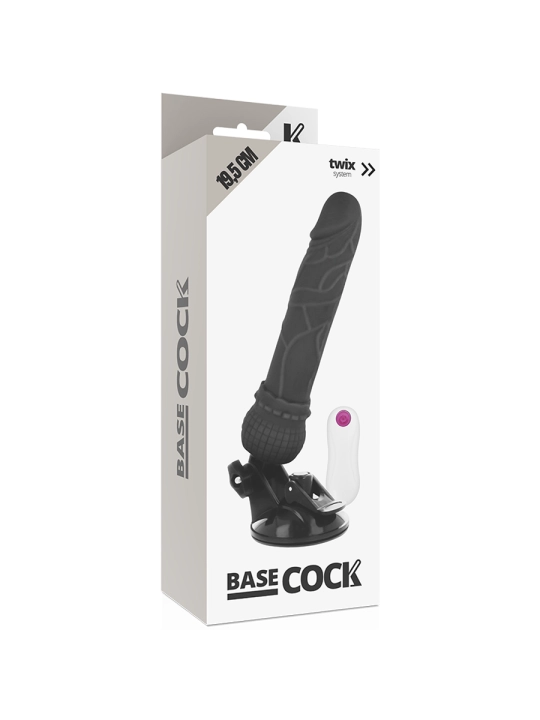 Realistischer Vibrator mit Fernbedienbares Schwarz 19.5 cm -O- 4 cm von Basecock