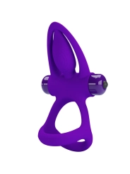 Vibratorring 10 Vibrationen Lila Silikon von Pretty Love Male