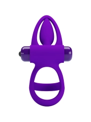 Vibratorring 10 Vibrationen Lila Silikon von Pretty Love Male