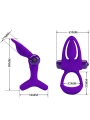 Vibratorring 10 Vibrationen Lila Silikon von Pretty Love Male