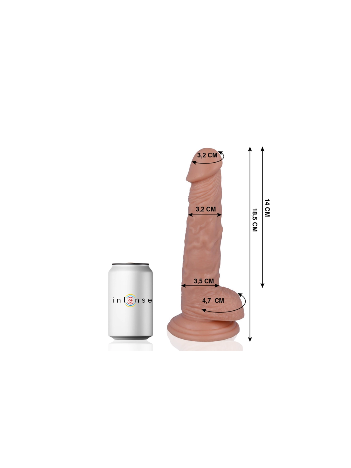 Mr 13 Realistischer Dildo 18.5 cm -O- 3.2 cm von Mr. Intense