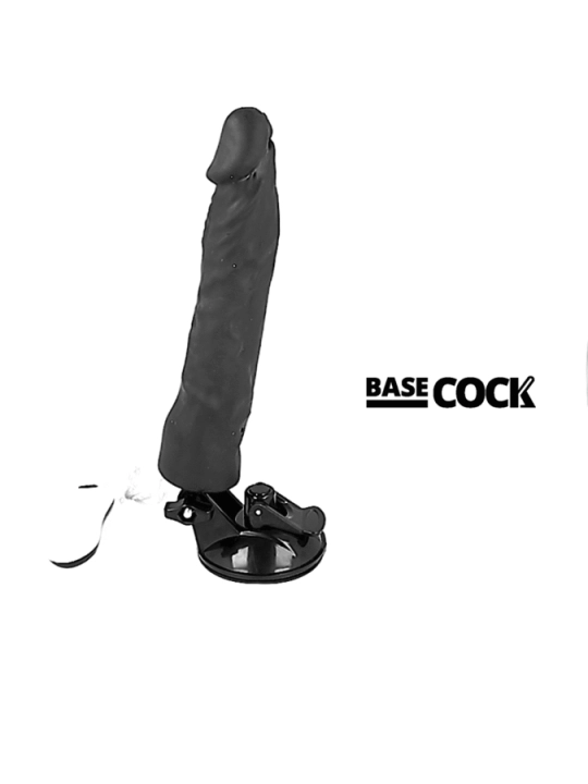 Realistischer Vibrator mit Fernbedienbares Schwarz 21 cm -O- 4 cm von Basecock