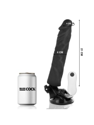 Realistischer Vibrator mit Fernbedienbares Schwarz 21 cm -O- 4 cm von Basecock