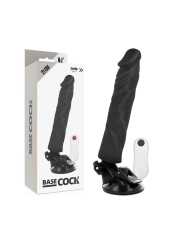 Realistischer Vibrator mit Fernbedienbares Schwarz 21 cm -O- 4 cm von Basecock