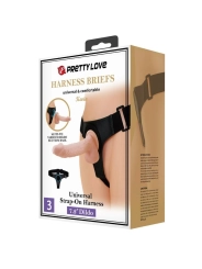 Harness-Hose Universal-Harness mit Dildo Kevin 19 cm Natural von Pretty Love