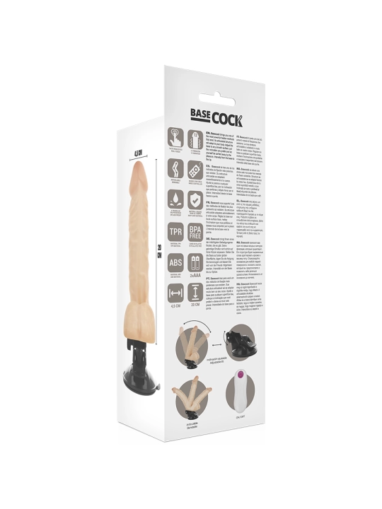 Vibrator Natürlich Fernbedienbares 20 cm -O- 4.5 cm von Basecock