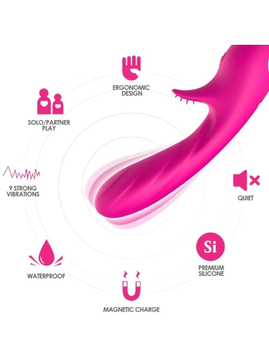 Romance Vibrator mit Stimulator Fuchsia von Armony Vibrators