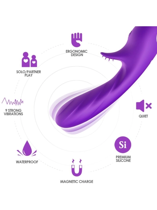 Romance Vibrator mit Stimulator Lila von Armony Vibrators