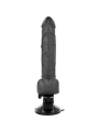 Realistischer Vibrator mit Fernbedienbares Schwarz mit Hoden 19.5 cm -O- 4 cm von Basecock