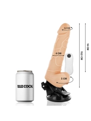 Realistischer Vibrator mit Fernbedienbares Natürlich mit Hoden 19.5 cm -O- 4 cm von Basecock