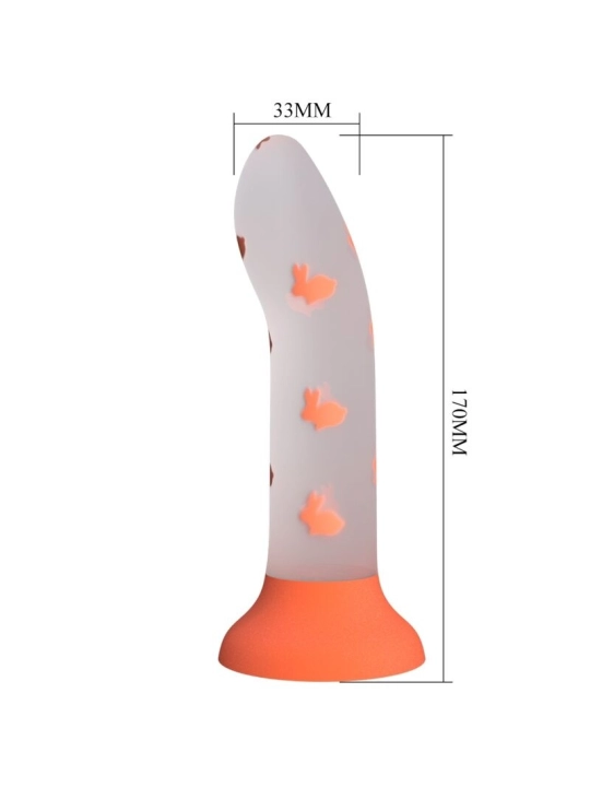 Magischer Nacht-Dildo Ohne Vibration Leuchtendes Orange von Pretty Love Flirtation