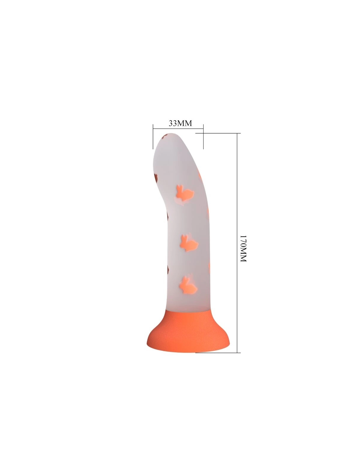 Magischer Nacht-Dildo Ohne Vibration Leuchtendes Orange von Pretty Love Flirtation