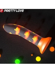 Magischer Nacht-Dildo Ohne Vibration Leuchtendes Orange von Pretty Love Flirtation