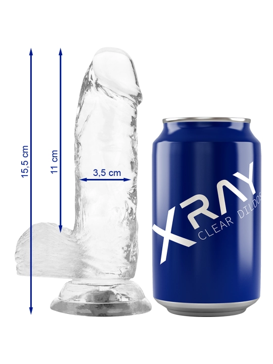 Klarer Dildo mit Bllen 15.5 cm -O- 3.5 cm von X Ray