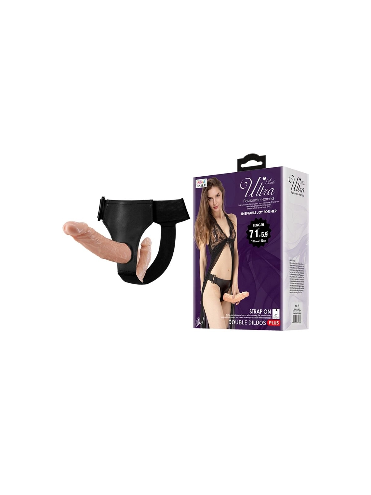 Ultra Leidenschaftlicher Doppelte Dildos mit Harness von Baile Harness Collection