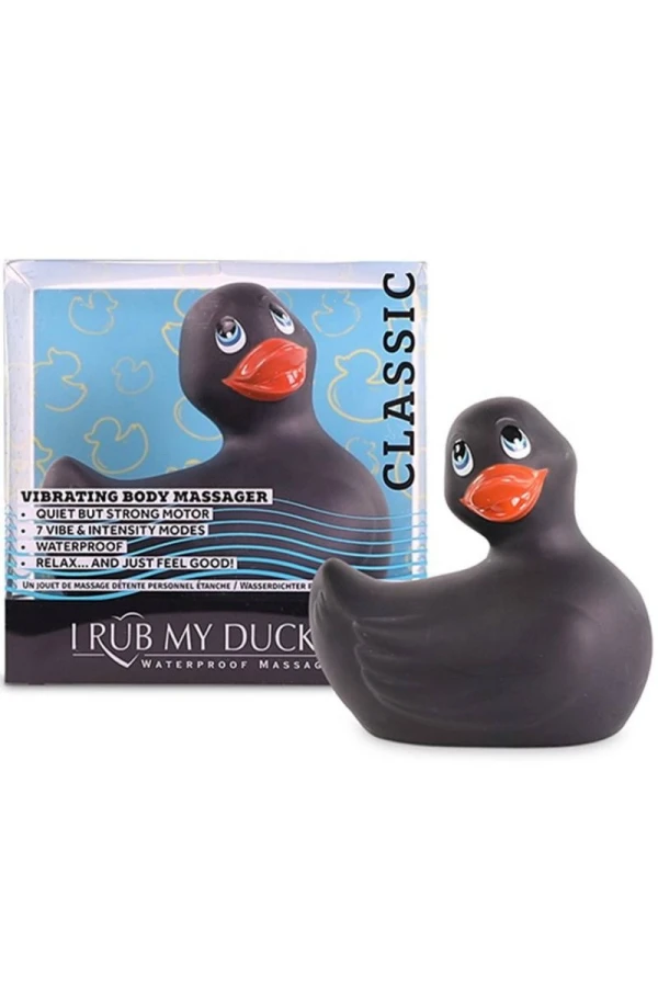 I Rub My My Duckie Classic Vibrierende Badeente Schwarz von Big Teaze Toys