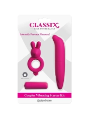 Kit für Paare mit Ring, Bullet und Rosa Stimulator von Classix