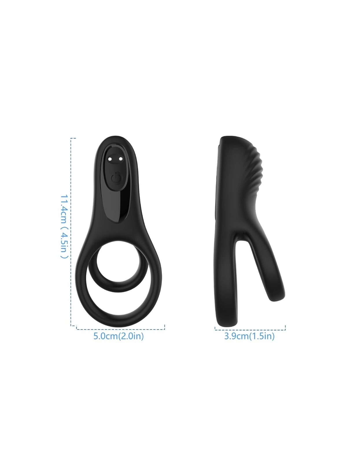 Doppelringvibrator Schwarz von Armony For Him