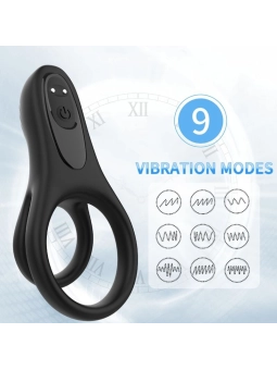 Doppelringvibrator Schwarz von Armony For Him