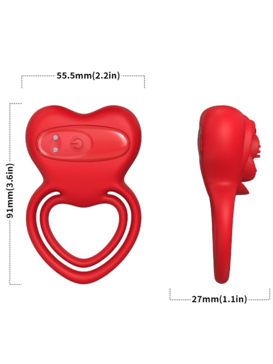 Ringvibrator Herz Rot von Armony For Him