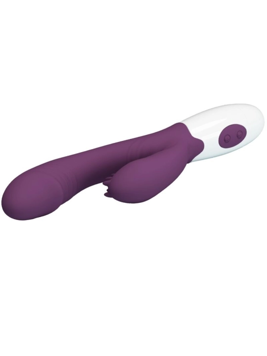 Butterfly Kiss Rabbit Vibrator & G-Spot Stimulator Lila von Pretty Love Flirtation