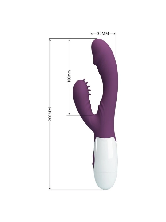 Butterfly Kiss Rabbit Vibrator & G-Spot Stimulator Lila von Pretty Love Flirtation