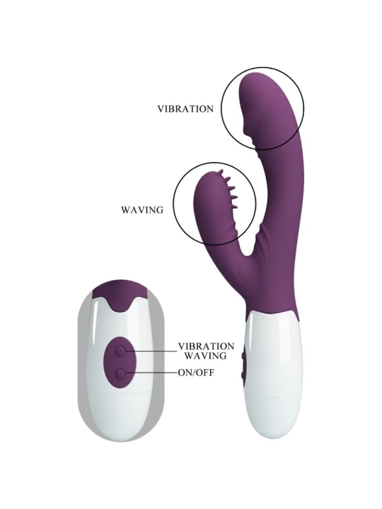 Butterfly Kiss Rabbit Vibrator & G-Spot Stimulator Lila von Pretty Love Flirtation