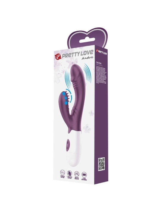 Butterfly Kiss Rabbit Vibrator & G-Spot Stimulator Lila von Pretty Love Flirtation