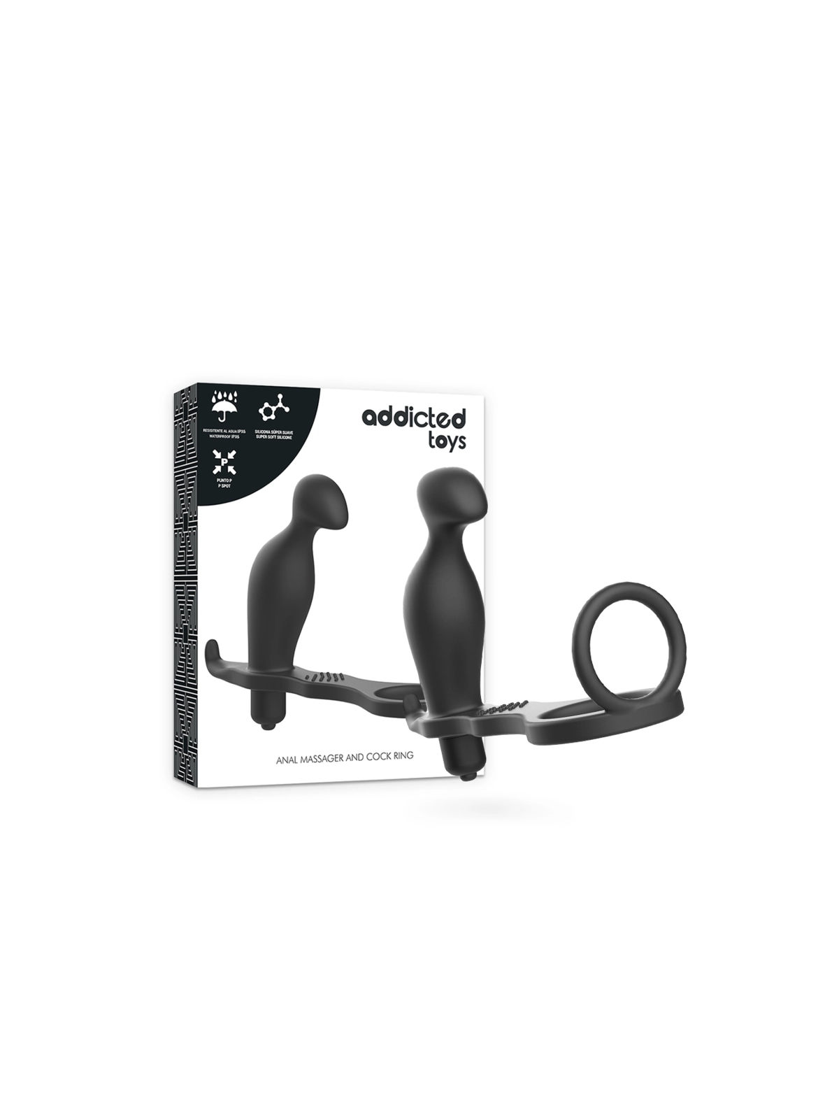 Analplug mit Schwarzem Silikonring 12 cm von Addicted Toys