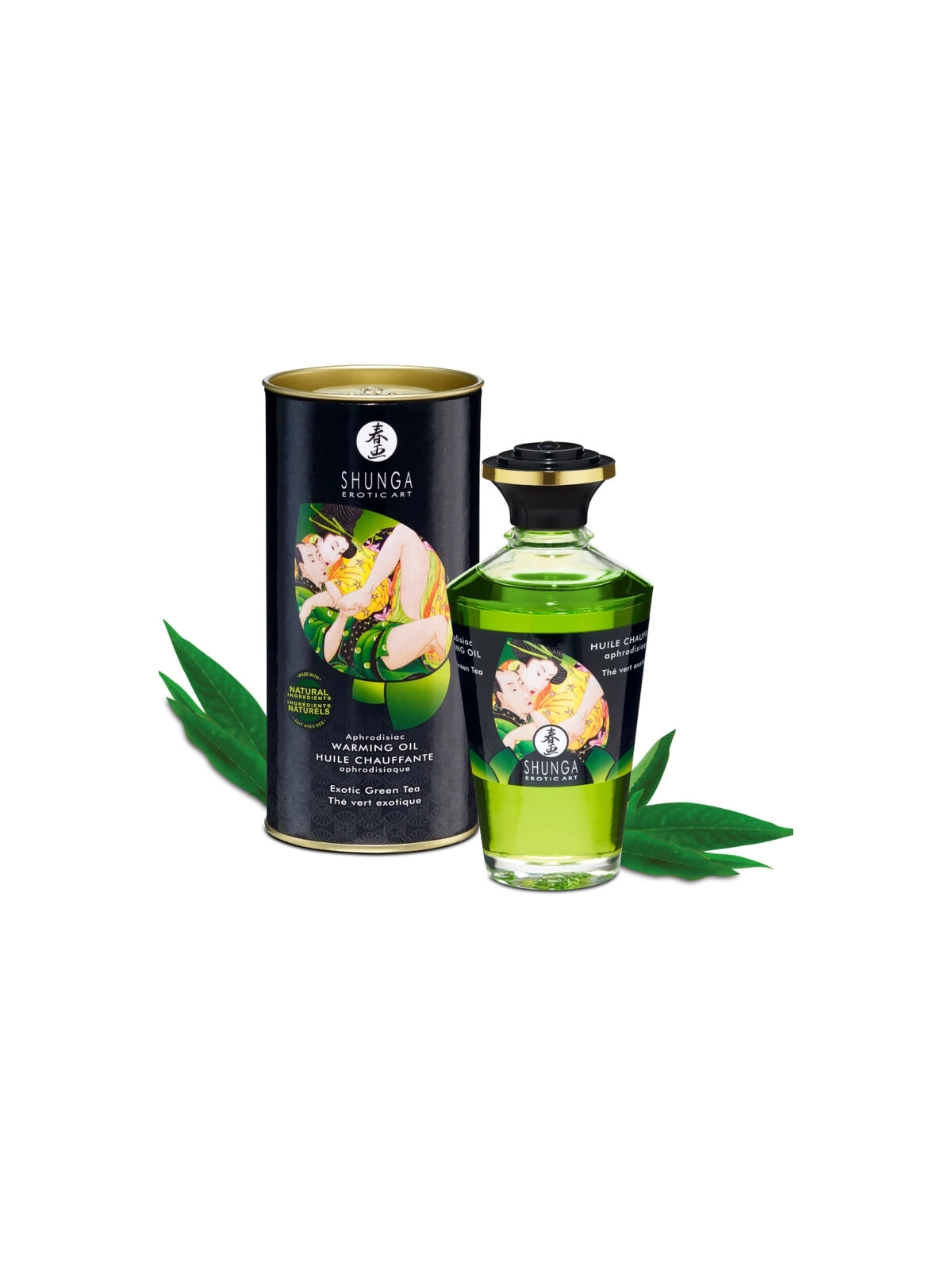 Bio-Grüner Tee-Wärmeeffekt-Massageöl 100 ml von Shunga Oils