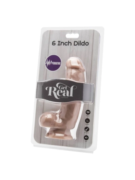 Dildo 12 Cm mit Kugeln und Vibration Hautfarben von Get Real