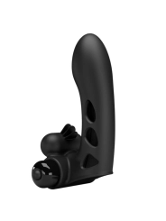 Orlando Schwarze Vibrator-Fingerhülle von Pretty Love Male